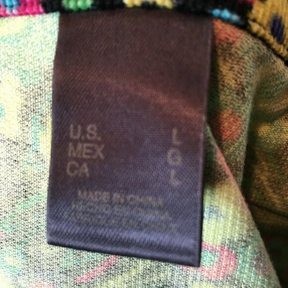 Floral Corduroy Jacket Liz Claiborne Flowered Size Medium Button Up u - Picture 10 of 10